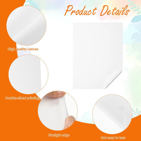 Close-up of 36 Pcs Sublimation Canvas Blanks 8.5 x 11 Inches Double Sided Printable Inkjet Canvas Pads showing quality and texture.