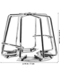Robust Fire Sprinkler Guard 2 75 Inch Universal Head Cover KnockOut Bump Shield with metal frame, measuring 2.75 x 2.55 inches.