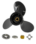 12 3/4 X 21 Pitch Aluminum Propeller For Mercury Outboard Motors 40 140 HP 3 Blade RH 15 Spline With Hub Nut Kit OEM 77348A45