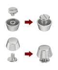 Premium Silver Tone Flat Head Rivet Studs Screw Back Setting Solid Alloy Hardware For Leather Crafting Projects Custom Bag Feet assembly process.