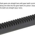One Mod Gear Rack For Machines And Auto Builds 500mm Long 10x10mm Straight Linear Spur Rack Made From 45 Steel Built Tough For CNC DIY And Industrial Projects close-up toothed rack