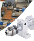 Compact Live Revolving Center for Mini Lathe with Adjustable Drilling Depth and Wrench, durable metal for DIY woodworking