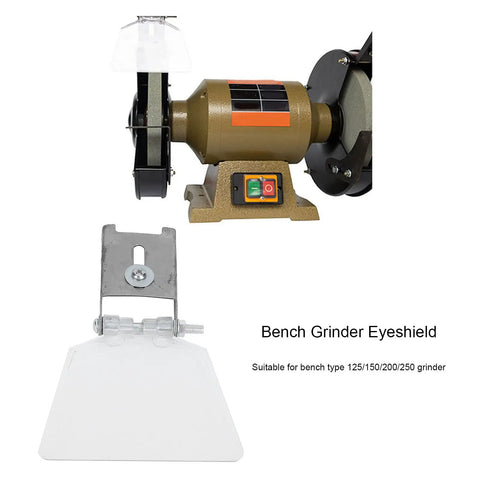 Two Piece Bench Grinder Eye Shield Replacement Kit For Angle Grinders Safety Eyeguard Cover with 304 Stainless Steel Guard