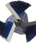 Self Feed Drill Bit 2 Inch With 3 Cutting Edges For Quick Clean Holes Hardened For Tough Materials Replaceable Screw Point Pulls Drill Fast Aggressive Screw Pitch Seven Sixteenth Inch Hex Quick Change Shank By IRWIN - close-up view of cutter edges