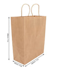 50 Pack Kraft Paper Shopping Bags With Handles Eco Friendly Reusable Durable Large Capacity For Shopping Gift Wrapping DIY Decor