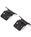 60 Pack 30 Pairs One Half Inch Overlay Cabinet Hinges Self Closing Semi Concealed Face Mount Matte Black With Door Bumpers And 300 Screws