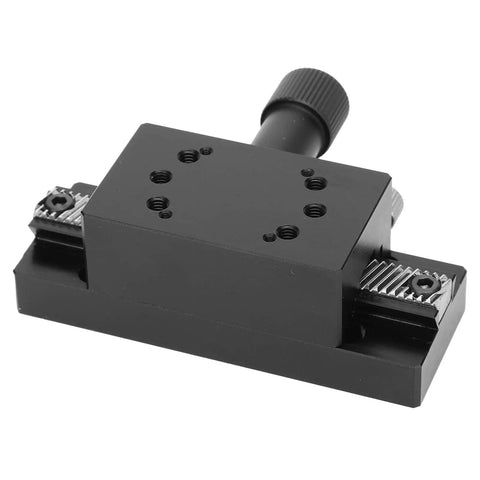 Linear Stage Aluminum Alloy Precision Sliding Platform for Optical Instruments and Measuring Devices, Silent Dovetail Travel Stage HC30 A80 on black base