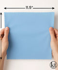 Front view of blue 4-pack microfiber glasses cleaning cloths, 11.5 x 11.5 inches, lint-free, non-scratch.