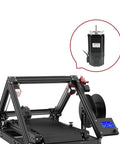 NEMA23 stepper motor with permanent magnet brake mounted on a black engraving machine frame
