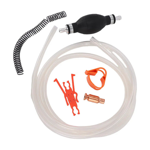 Reliable Manual Gasoline Transfer Pump With Durable Siphon Hose System Tapered接口 components including hose, filter, and connector.