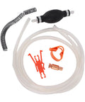 Mingzhe Quick Action Manual Fuel Transfer Pump components including hoses, connectors, and one-way valve for easy liquid transfer.