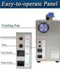 Professional Grade 304 Stainless Steel Jewelry Steam Cleaner And Gem Washer With Switchable Wattage And Generous Two Liter Tank control panel view.