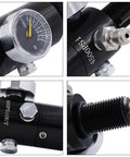 Durable Aluminum Paintball Regulator And Gauge For 4500 PSI Air Tanks With 5/8-18UNF Output 800 PSI Six Valve Configurations