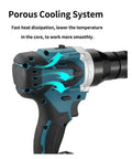 Powerful Brushless Rivet Nut Gun Kit For Pros Auto Electric Riveter Set showing porous cooling system feature.