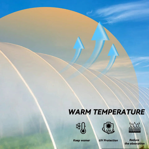 12 Ft By 25 Ft Greenhouse Plastic Film Cover, 6 Mil Clear Polyethylene Sheeting With UV Resistant Coating, Anti Drip And Anti Fog, Heavy Duty Garden And Farm Greenhouse Cover For Agriculture And Plant Growth