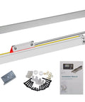 Pro Grade IP55 Linear Scale Encoder 5um Precision With 12 Inch Travel for lathe and milling setup, components, and manual visible