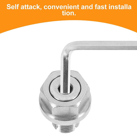 Sturdy Stainless Steel Self Tapping Oil Drain Plug With Rubber Washer For Auto Engines And Cars Perfect Quick Fix Repair Kit For Optimal Performance And Leak Free Driving Experience close-up with Allen key