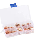 Heavy Duty Copper Washer Set 50 To 200 Pcs Gasket Kit M4 To M14 For Sump Plugs And Automotive Repairs Heat Resistant Copper Ring Seals Universal Fit And Durable Copper Washers. Divided storage box with copper washers