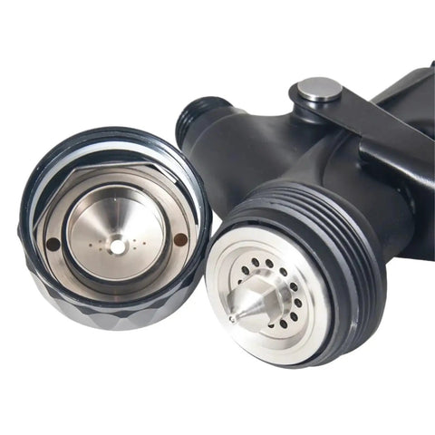 Close-up of Pro Setup 1.3Mm Pneumatic Spray Gun showing detailed 1.3mm nozzle and needle assembly for automotive use.