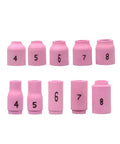 Set of alumina nozzles for All In One TIG Welding Torch Repair Kit With Gas Lens, Alumina Nozzles, Glass Cups And Collets For WP 17 18 26