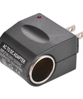Universal AC To DC Car Power Converter For Cigarette Lighter Socket With 12V Vehicle Transformer and Wall Plug Adapter for Auto Electronics, compact design with a red LED indicator.