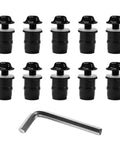 10 Piece Motorcycle Windshield Bolt Screw Kit Aluminum Alloy Mounting Screws Nuts Universal Fit for Motorcycle Fairings