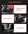 Portable Diesel Tank Built Tough, 58 Gallon Capacity With 12V Electric Transfer Pump, lockable lid, forklift and truck transport.