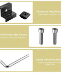 Ten Piece Solar Panel End Clamp Kit Fits 30Mm And 35Mm Rails Aluminum Z Brackets With Screws and Wrench for PV Mounting