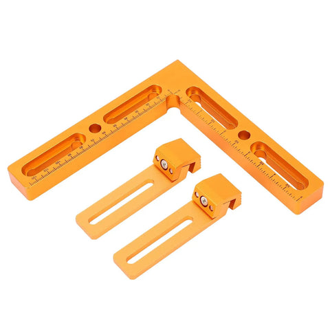 Dead On Precision Cnc Workpiece Positioning Fixture With T Slot Perforated Table Vise Clamps And Knockout Repeatable Side Clamping Rig, orange square measuring tool.