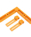 High Precision CNC Vise Clamps Fixture Kit for Milling and Engraving, Aerospace Grade Aluminum Alloy, L-shaped tool with ruler markings