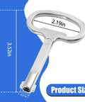 Universal 6mm Hole Electrical Cabinet Key for Switchgear, Control, Network and GGD Cabinets, size dimensions shown.