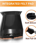 Crazy Easy Silicone Chair Leg Protectors For Hardwood Floors 24 Pack Slip On Floor Caps with integrated felt pad