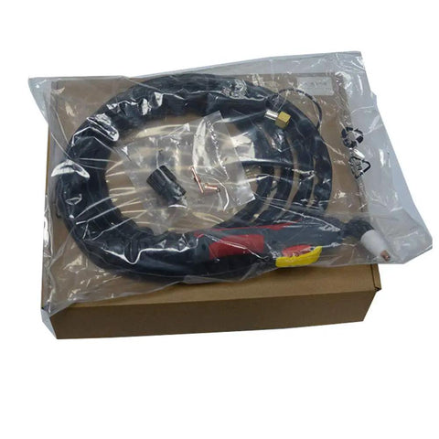 Plasma Cutter Torch PT 31 Air Plasma Cutting Gun With M161.5 Brass 2 Pin Connectors packaged, 4m lead, compatible with most plasma cutters.