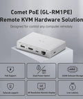 Comet PoE Remote KVM GLRM1PE With Tailscale For No Fuss Seamless 4K Streaming And Secure Remote Access on white device