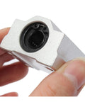 Heavy Duty 4Pack SCS10UU 10mm Linear Motion Ball Bearing Slide Bushing Block Crafted From Sleek Aluminum Alloy, showcasing inner view.