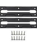 Low Profile Nylon Kayak Track Mount System For Rail Gear Including Fishing Rod Holders And Cup Holders Corrosion Resistant Easy Install 6 Inch 9 Inch Or 12 Inch Length Options, black nylon tracks with screws