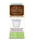 Disposable Paper Filters For Reusable K Cup Pods That Fit All Brands And Refillable Capsules, box of 100 biodegradable filters.