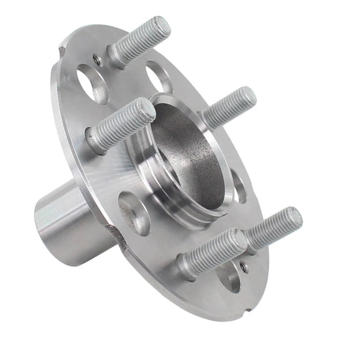 Close-up of rear wheel bearing and hub assembly for Honda CR-V 2002-2006, 5 lug 4.5 inch bolt pattern, beefed-up heavy-duty design.