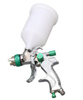 Professional Grade Hvlp Paint Sprayer Kit With Six Hundred Mil Gravity Tank And Three Nozzle Heads for precise automotive painting.