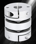 Heavy Duty GL 44 Millimeter Motor Coupling Shaft Adapter Sleeve Connecting Rod for Precision Transmission. Silver, 44mm size.