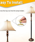 Two Pack Bronze Ball Lamp Finials 0.8 Inch Tall Brass Lamp Cap Knobs With Cleaning Cloth For Table And Floor Lighting Fixtures