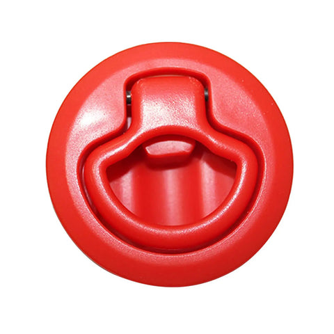 Red 2.4 Inch Flush Pull Slam Latch Round Door Locking Handle For Boats And Cabinets Deck Locker Beefy Black Metal Hardware