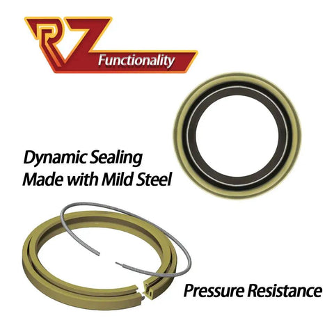 Four Pack Trailer Axle Hub Grease Seals 1.719 ID By 2.565 OD With 2.25 Cotter Pins For 3500 Lbs EZ Lube Spindles image showing seals
