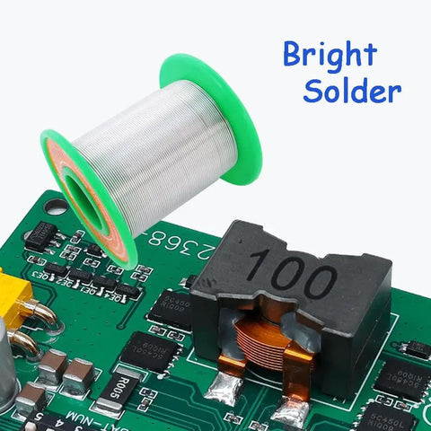Thin Rosin Core Solder Wire 0.6mm 200g Lead Free Sn99 Ag0.3 Cu0.7 on circuit board for electronics soldering