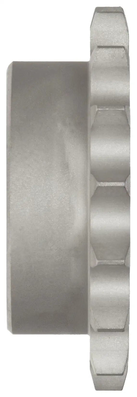 Pro Level Stainless Steel Roller Chain Sprocket For Ansi 40 Series With Half Inch Pitch and Sixty Precision Teeth Milled For A Three Quarter Inch Bore To Run Slick On Heavy Duty Workshop Rigs Daily side view showing teeth and bore.