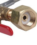 CO2 Soda Maker Refill Adapter Kit With 36 Inch Hose, G1/2 Connector, gold brass fitting detail, not for paintball use