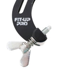 Close-up of PDQ Pipe Clamp 1221 Medium Fits 2 To 6 Inch Pipe showcasing metal adjustment screw with stainless tip for clean grips.