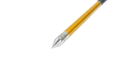 Close-up of an Aluminum Crossbow Bolt For 50 To 80 Pound Pistols, 36 Pack, 6.26 Inch Arrows With Metal Tips For Precision Target Practice.