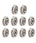 uxcell V623 V-Groove Guide Rail Ball Bearings, 3x10x3 mm, carbon steel, 10 pcs