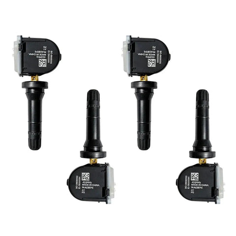Built Tough Wireless Tpms Tire Pressure Sensors For Byd Song Tang Yuan Qin Ev Dm, four sensors with black casings.